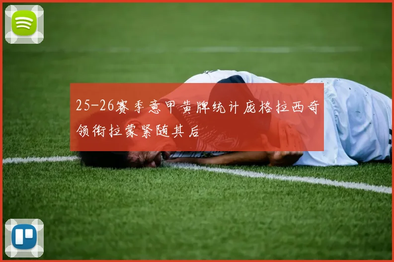 25-26赛季意甲黄牌统计庞格拉西奇领衔拉蒙紧随其后